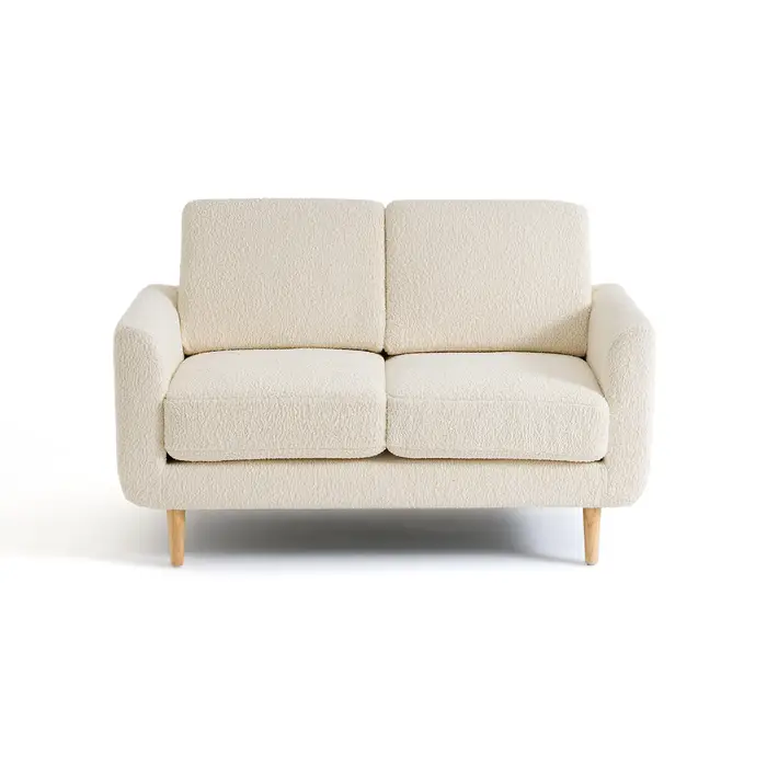 Petit canapé pour petit appartement deux places tissu bouclette