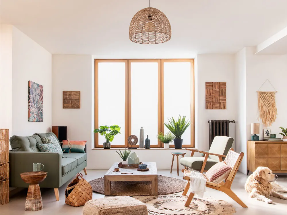 Pouf tressé carré petit prix design confortable assise supplémentaire