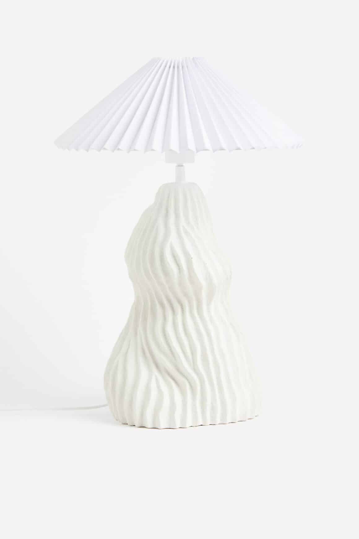 Lampe de table blanche grès de cérame