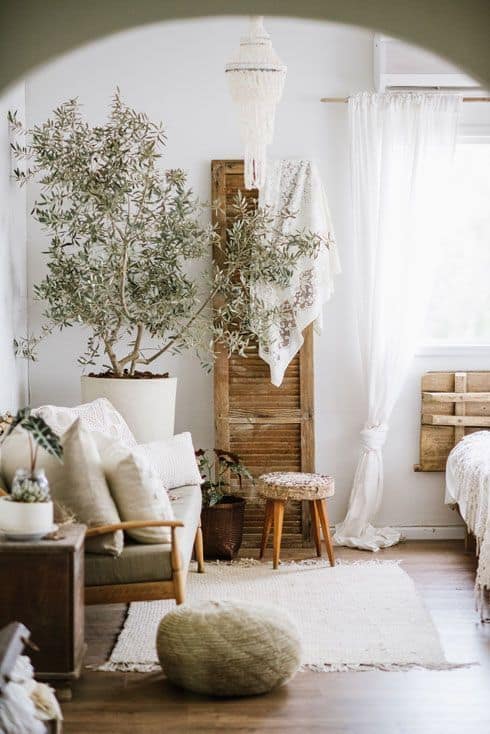 Style décoration méditerranéen chiné couleur kaki vert olive