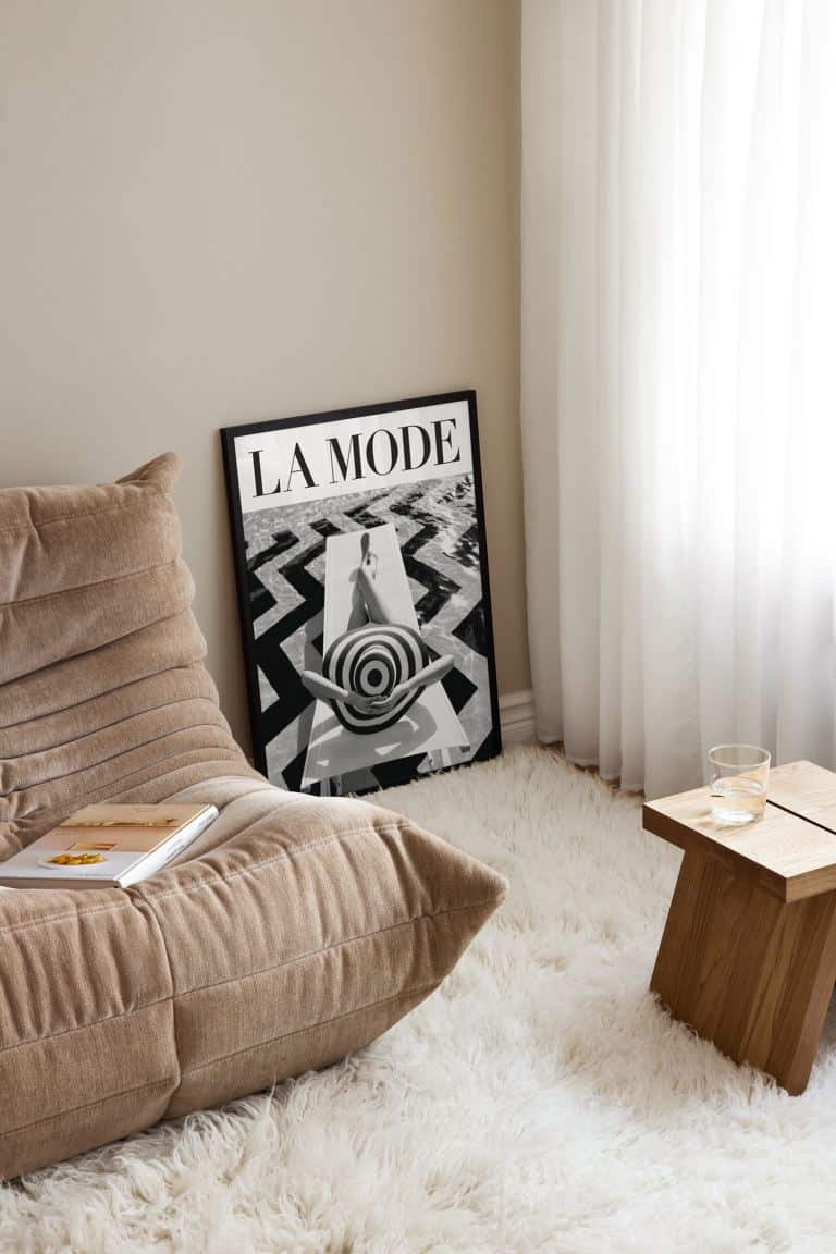 Poster noir et blanc "la mode"