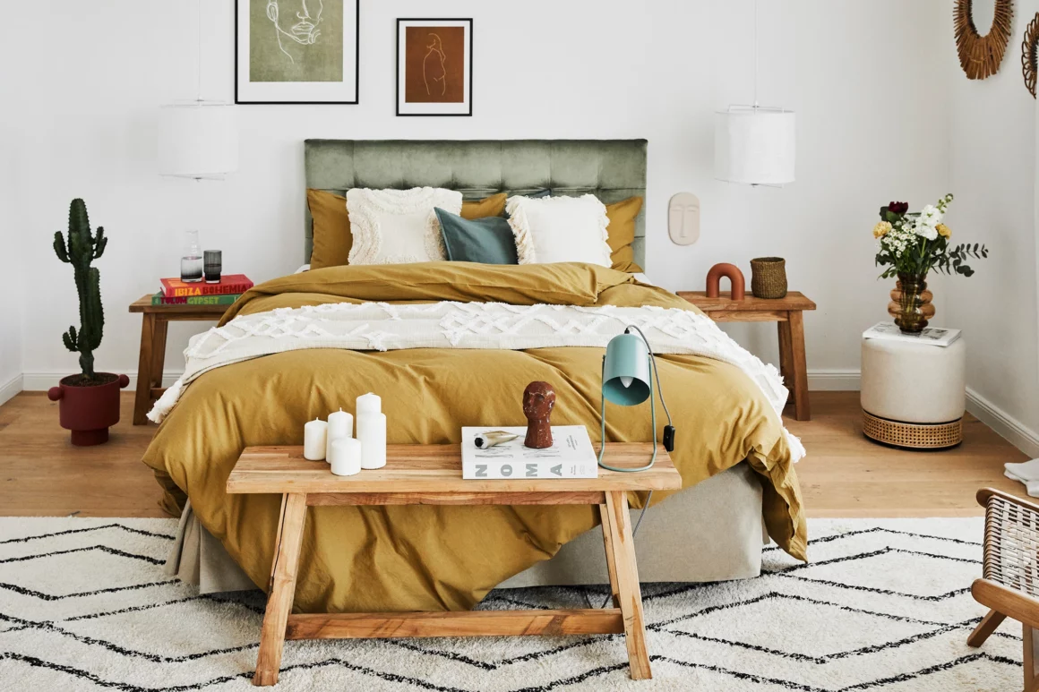 Chambre parentale colorée décoration et aménagement