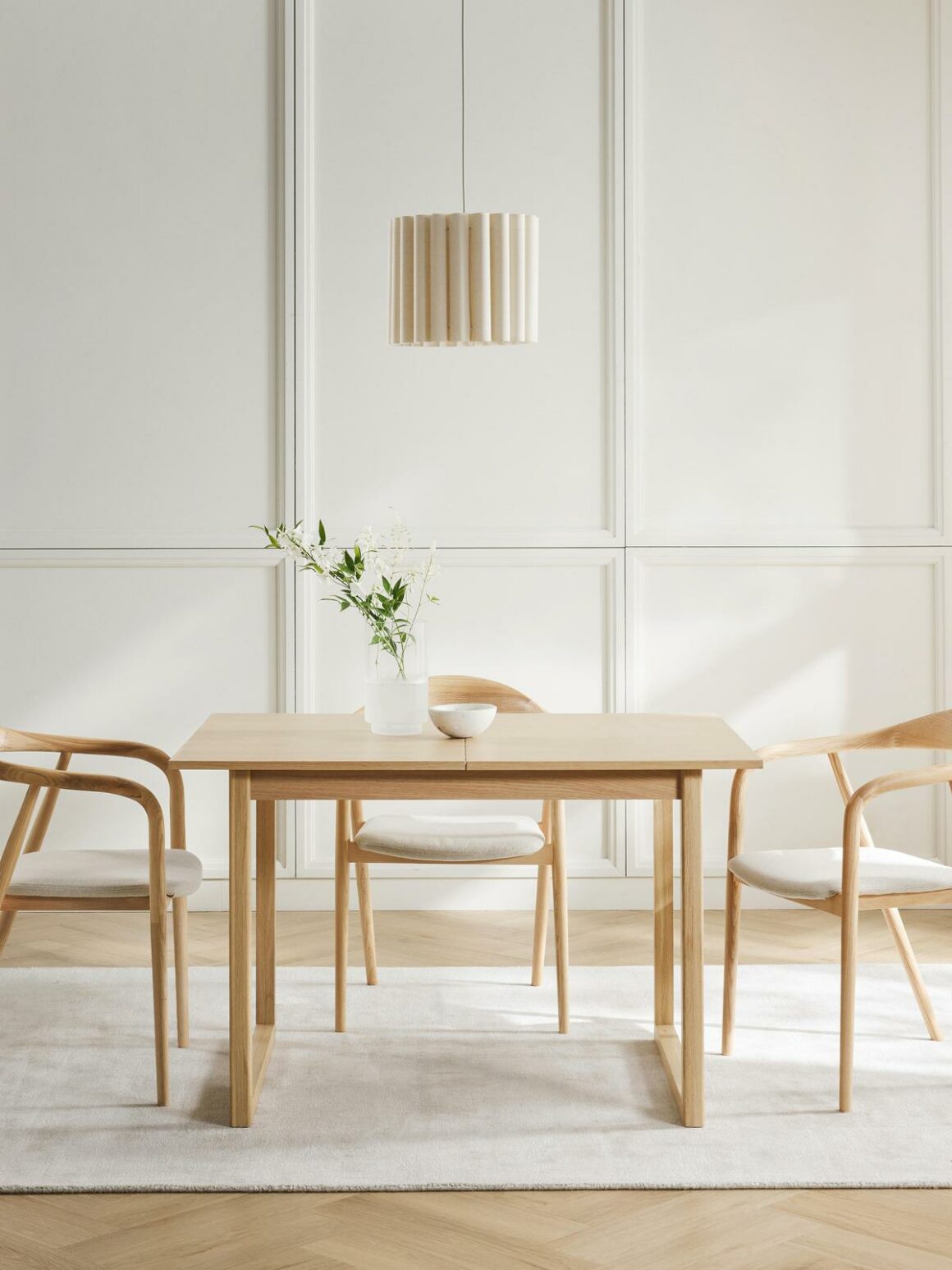 Suspension en lin minimaliste forme arroundie