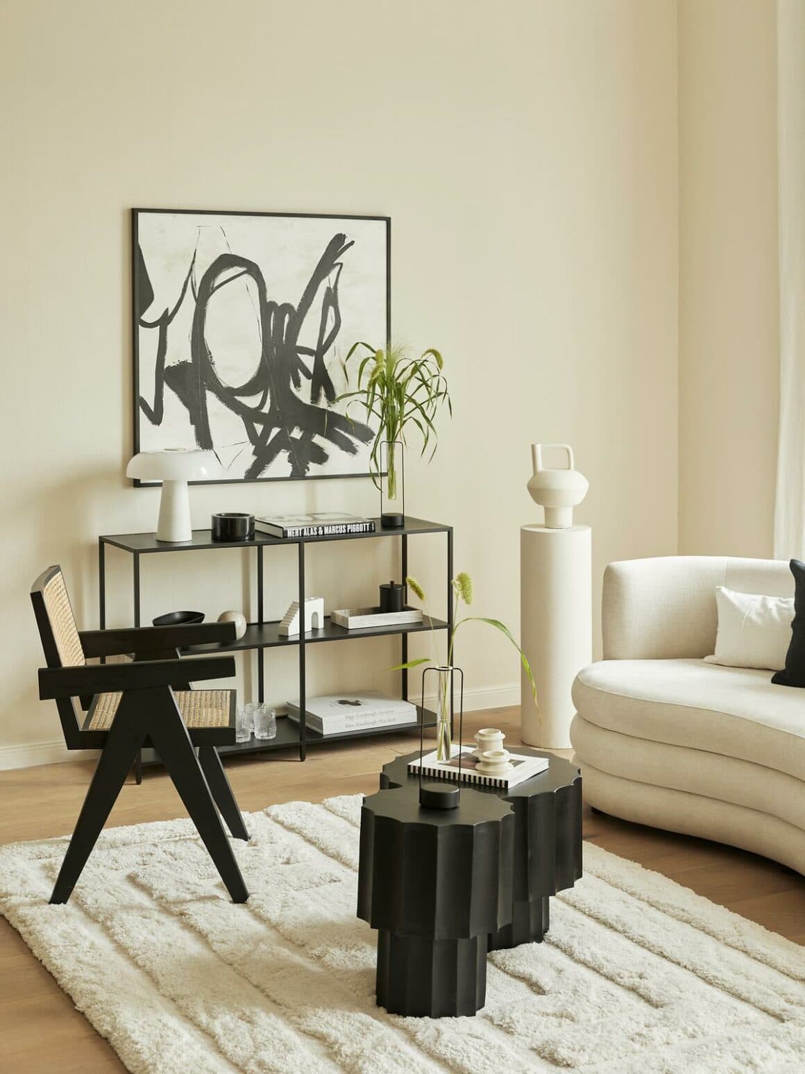 Tapis à poils longs confortable duveteux