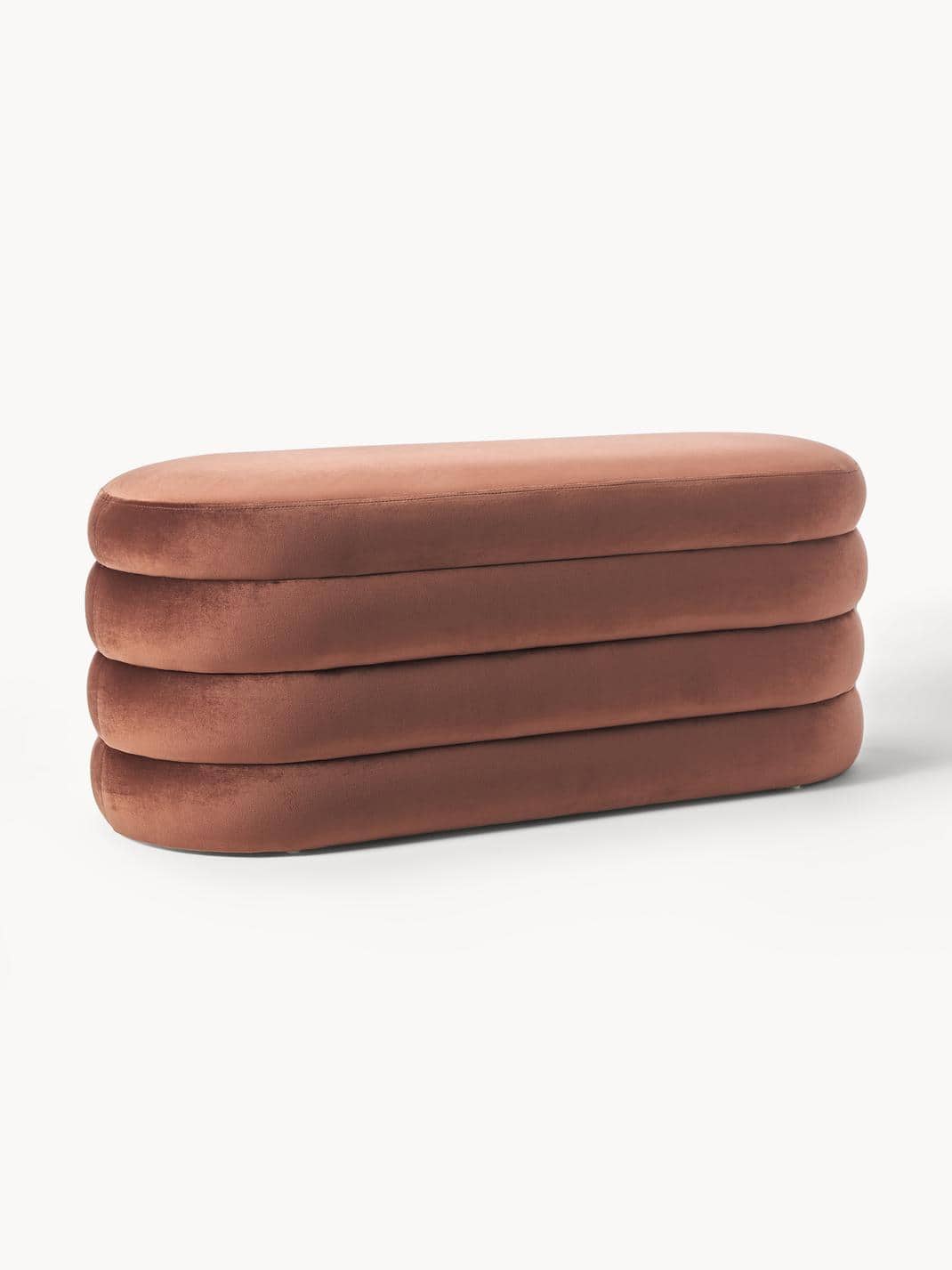 Banquette en velours pour l'entrée confortable