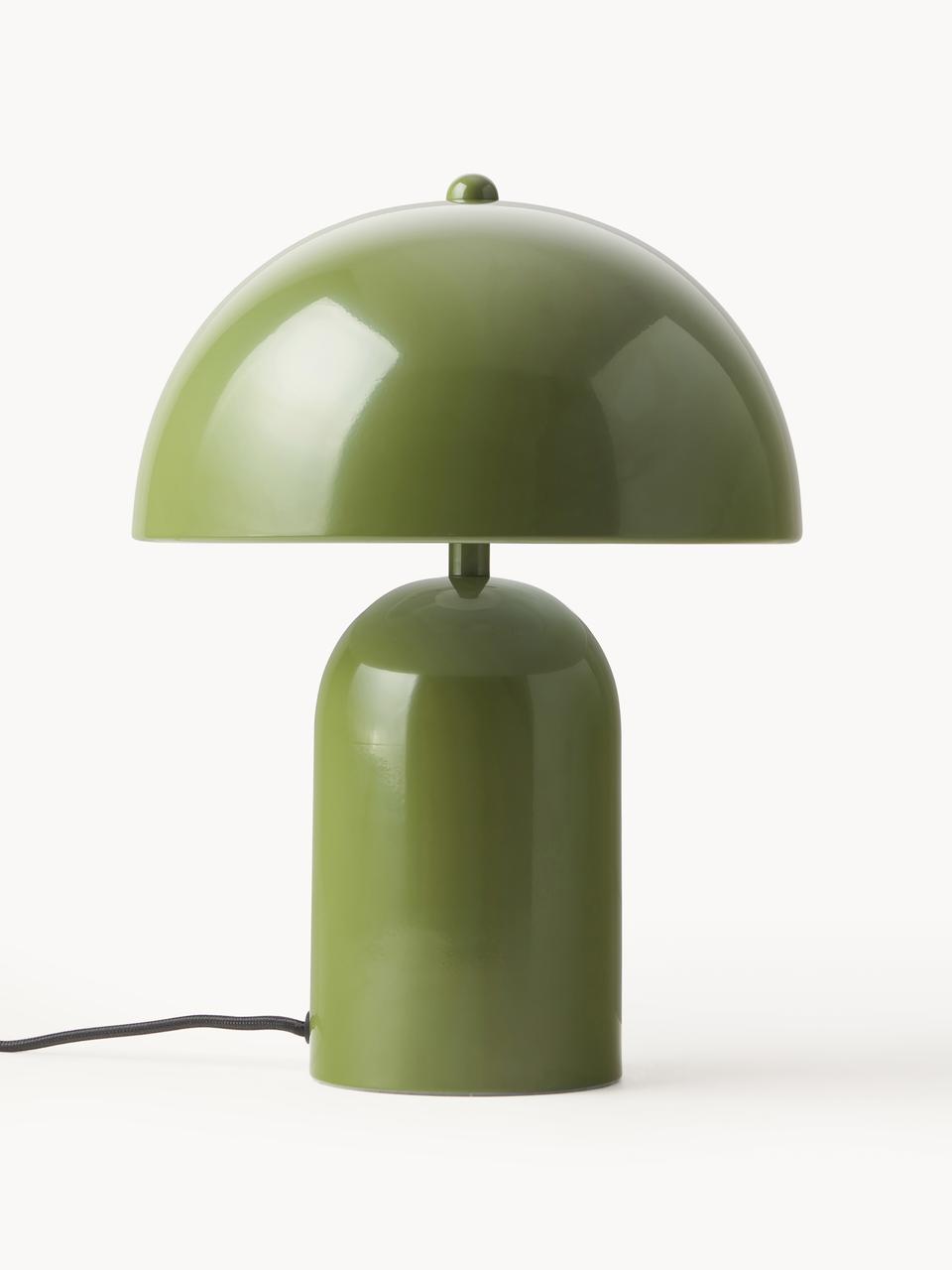 Lampe à poser verte champignon vintage