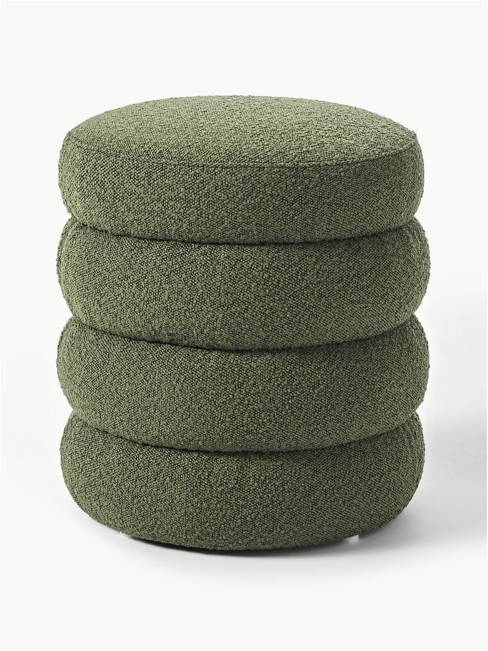 Pouf à bouclettes vert